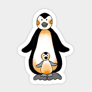 cute penguin family Sticker